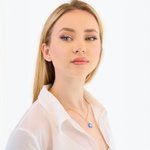 Cargar imagen en el visor de la galería, Blue Murano Diamond Necklace