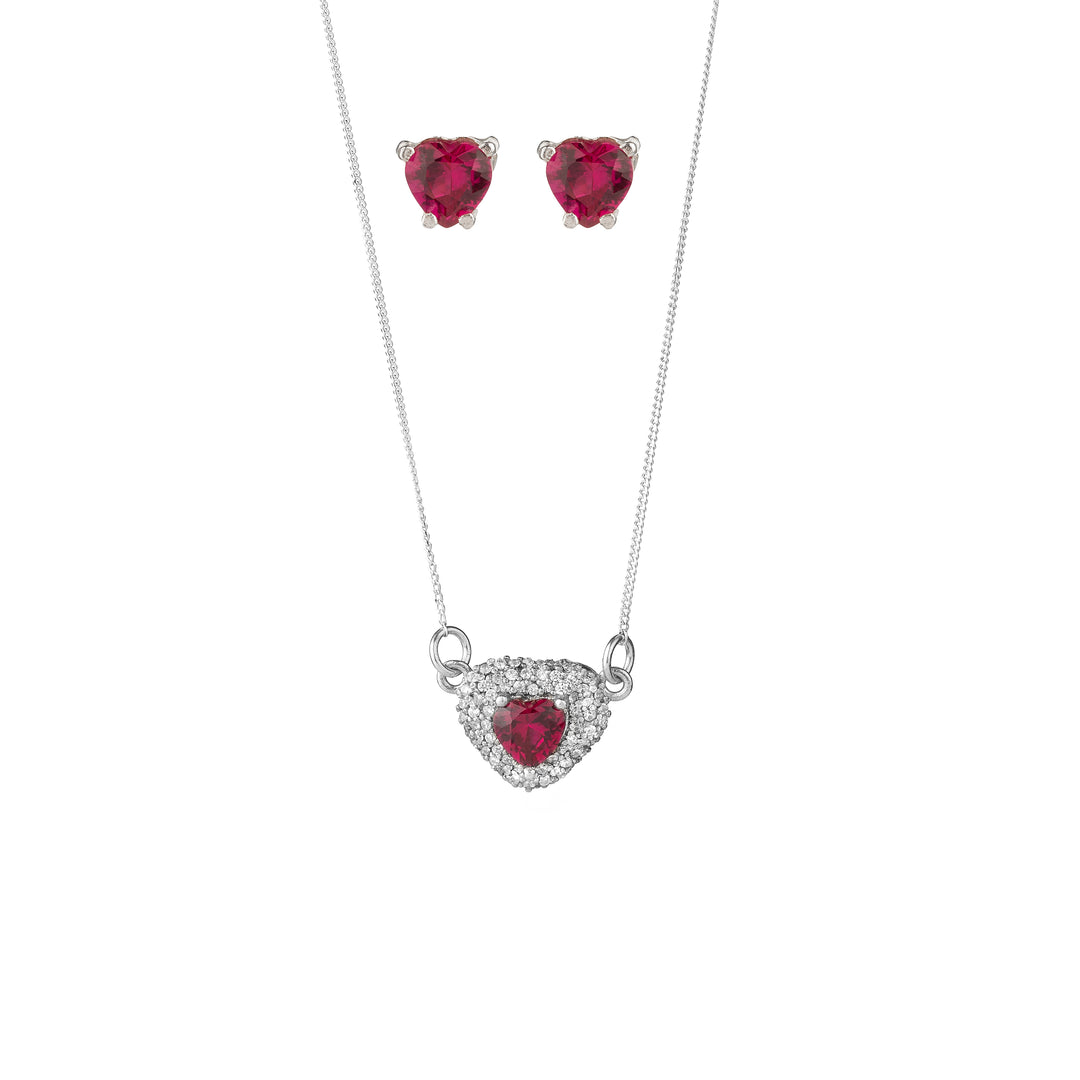 Multi Zircon Heart Set