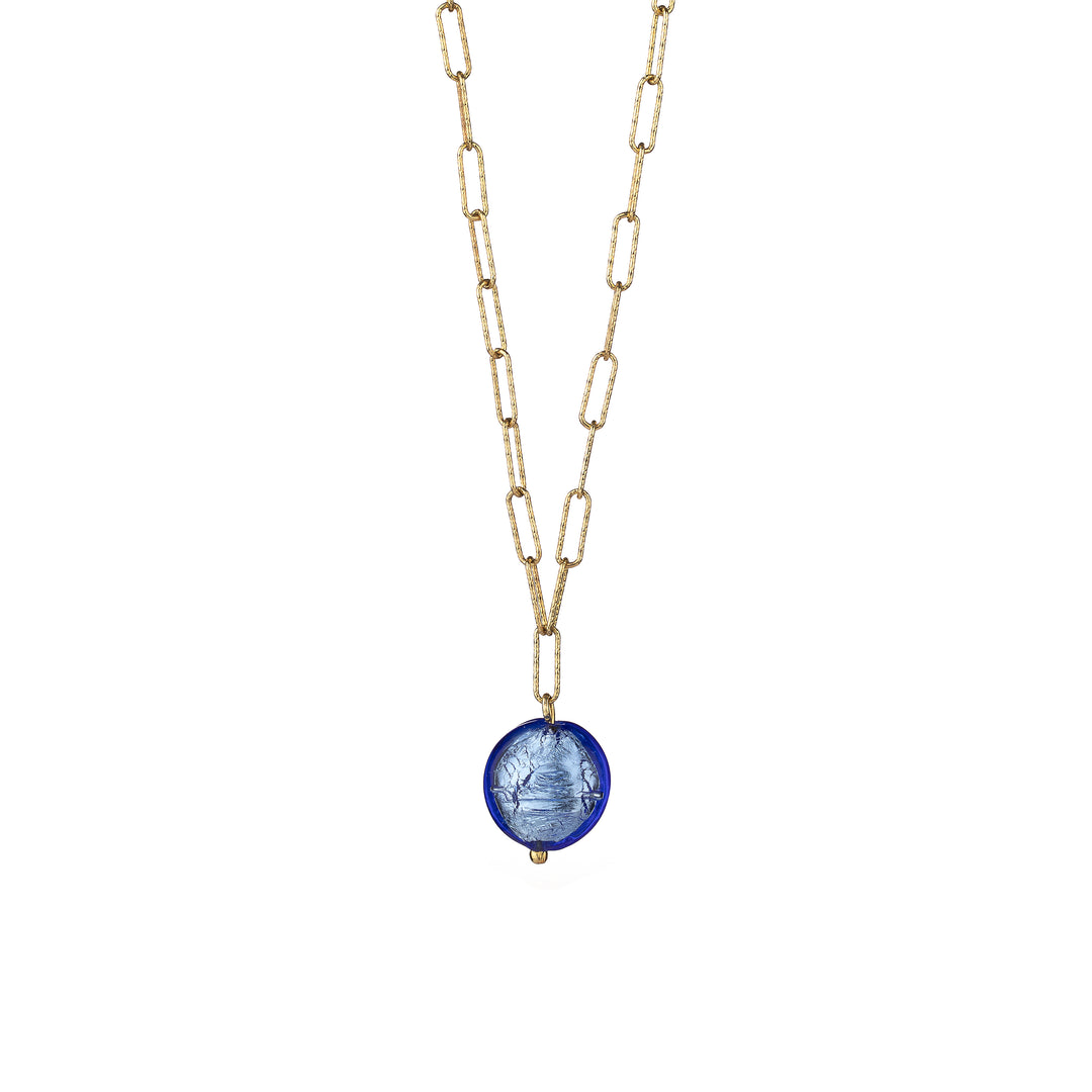 Collana con diamanti blu di Murano