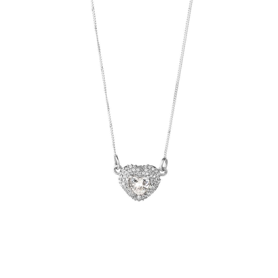 Multi Zircon Heart Necklace