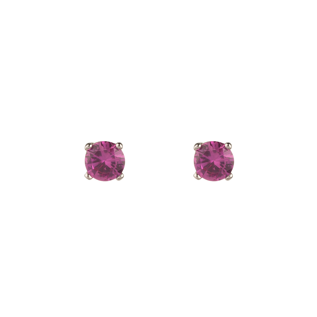 Pendientes Circon Fucsia