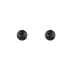 Cargar imagen en el visor de la galería, Black Radiant Circle Earrings
