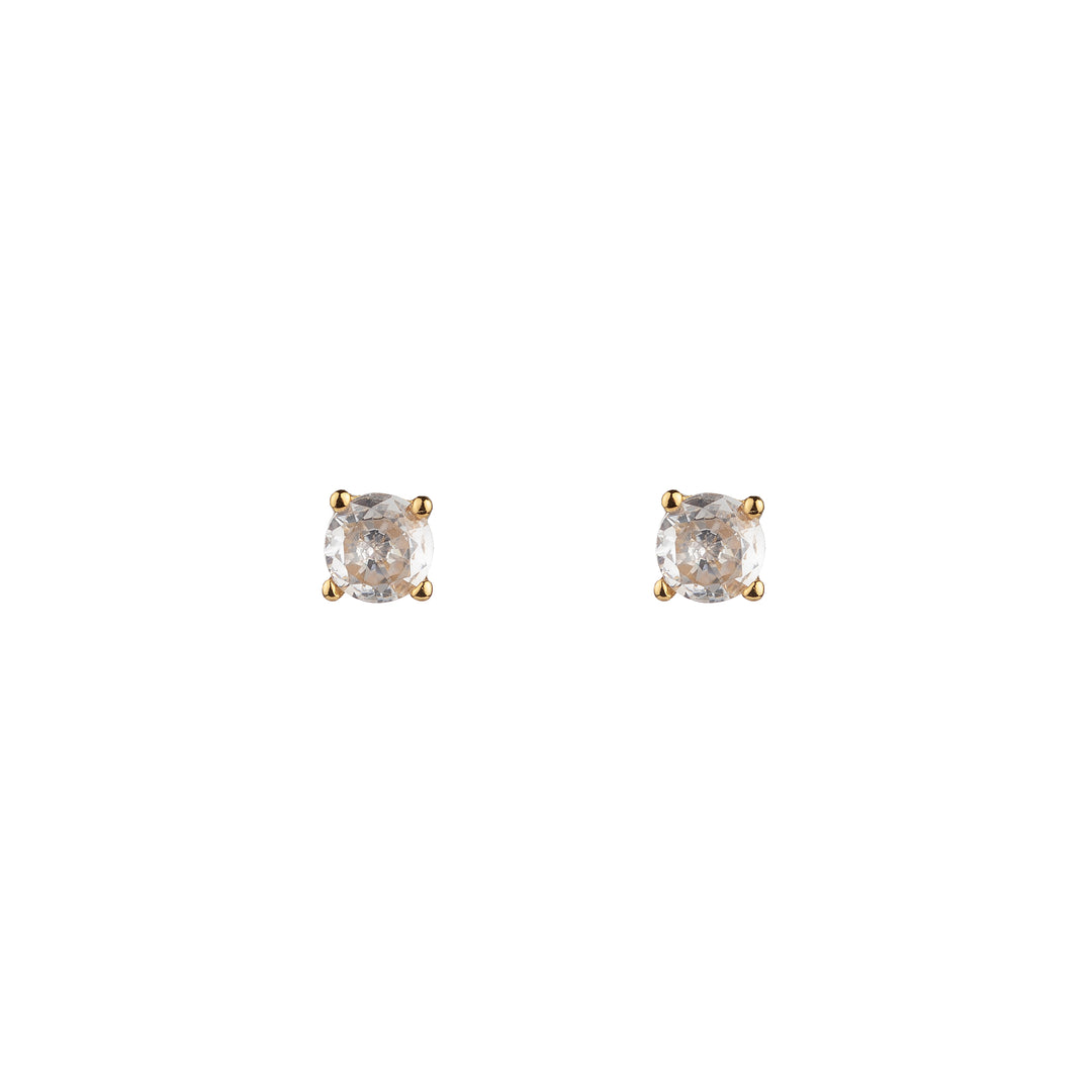 Golden Micro Zircon Earrings