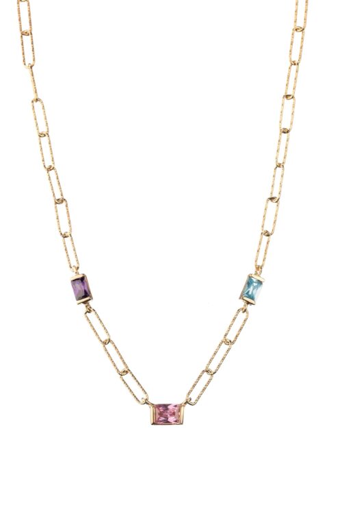 Collar Diamantado con Rectangulos