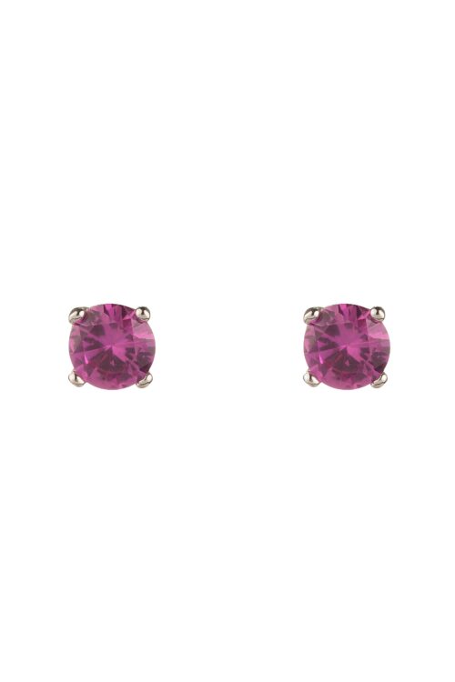 Pendientes Circon Fucsia